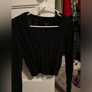 Knit black sweater